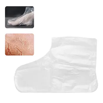 100Pcs/חבילת פלסטיק חד פעמיות רגל מכסה שקוף נעליים כיסוי פרפין אמבטיה שעווה ספא טיפול שקיות אניה המגפיים