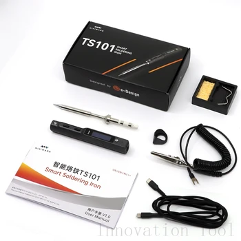 ZK40 TS101 Mini USB מלחם חשמלי מתכוונן טמפרטורה דיגיטלי נייד תחנת הלחמה B2 טיפ 65W TS100 לשדרג