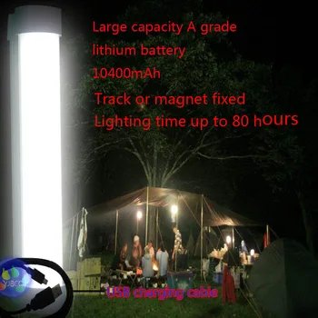 נטענת אלחוטית multi-פונקצית תאורת חירום 10400mAh קיבולת סוללה עבור פנימי /חיצוני led מנורת קמפינג