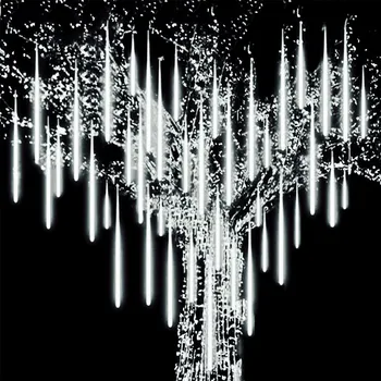 8 צינורות מטאורים Led מחרוזת אורות פיות וזרים אורות עץ חג המולד חתונה תחת כיפת השמיים בגן ברחוב וילון אורות עיצוב
