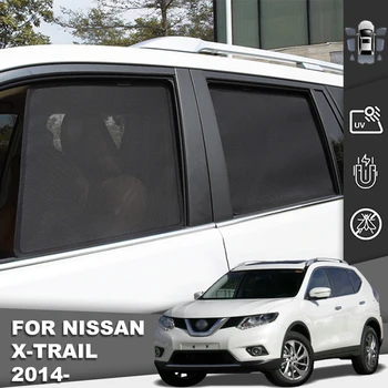 עבור ניסאן X-טרייל 2014-2020 XTRAIL T32 רכב מגנטי שמשיה השמשה הקדמית רשת וילון צד אחורי חלון שמש צל X TRAIL