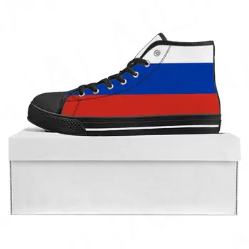 רוסי דגל העליון גבוהה באיכות גבוהה נעלי Mens Womens נער בד נעלי ספורט רוסיה מזדמן זוג נעליים נעליים מותאמות אישית