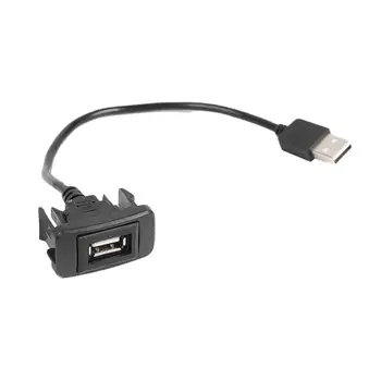2pcs לוח המחוונים במכונית התקנה מוטבע יציאת USB בלוח סיומת כבל מתאם עבור טויוטה Vios צבע קלאסי פשוט עמיד