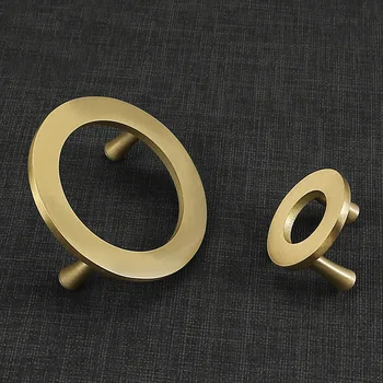 זהב וינטאג ' עתיק הטבעת צורה הקבינט ידיות ריהוט להתמודד עם מגירה ידיות דלת ארון הבגדים מושך רהיטים חומרה
