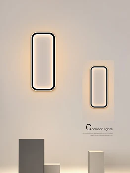 מינימליסטי Led מנורות קיר מרובע גיאומטריות קיר גופי תאורה עבור במסדרון מרפסת הכניסה סלון נורדי קישוט הבית