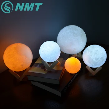 הדפסת 3D LED אור ירח מגע מתג LED השינה מנורת לילה חידוש אור לתינוק ילדים ילדים קישוט בית חג המולד
