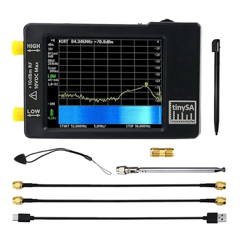 על Tinysa ספקטרום אנלייזר MF/HF/VHF UHF קלט עבור 0.1 MHZ-350MHZ ו-UHF קלט עבור 240MHZ-960MHZ אות מחולל
