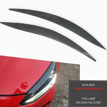 עבור פורד פוקוס MK4 קדמי פנס הגבות העפעפיים אביזרים ABS מדבקות פנס לקצץ רצועת רכב סטיילינג 2019 2020 2021