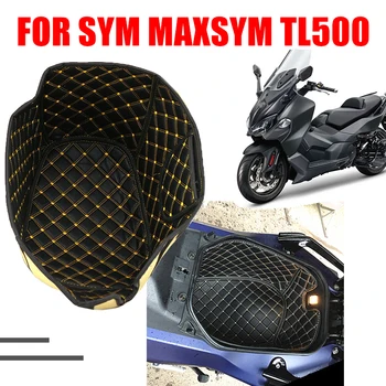 על SYM MAXSYM TL500 TL 500 אופנועים אביזרים המטען אוניית מטען מגן מושב דלי משטח תיבת אחסון שטיח עור פנימית