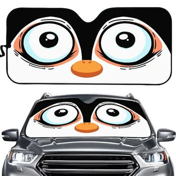 חיות מצוירות עין סגנון שמשת הרכב שמשיה אוטומטי מגן השמש פנים מגן מתקפל לרכב אוניברסלי חיצוני אביזרים