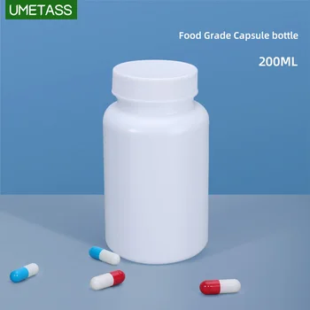 UMETASS לעבות 200ML כדורים מוצקים אבקת התרופה הגלולה הכימית מיכל תוספי ויטמינים ותרופות 20PCS/lot