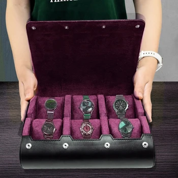 שעון יוקרה תיבת נשלף Dustproof שעונים כפתור תיק לגברים K3KF