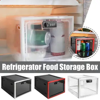 ניתן לנעילה תיבת קיבולת גדולה ברור נעילת תיבת אחסון ארגונית קופסה במקרר מזון/בטיחות בבית הסיסמה רפואה B Q3Z0