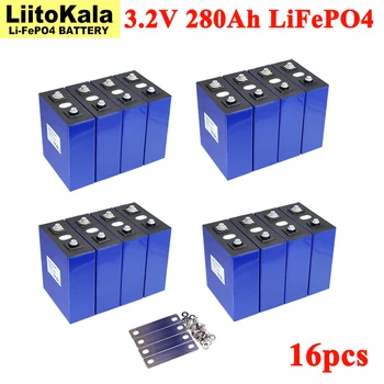 16pcs Liitokala 3.2 v 280Ah Lifepo4 סוללה נטענת ליתיום ברזל פוספט עבור מכונית חשמלית RV תאים סולאריים 12v 24v מס חינם
