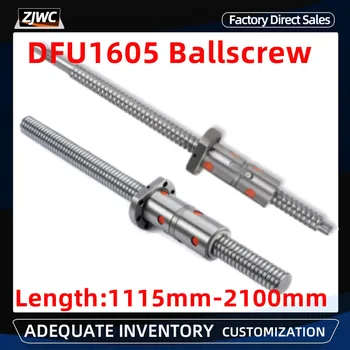 C7 במכונה Ballscrew 1605 בורג כדור DFU1605 להתאמה אישית בכל גודל רולר Ballscrew כפול עם כדור אגוז עבור CNC חלקים