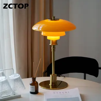 מינימליסטי דנית מנורת שולחן נורדי אמנות מנורת שולחן הסלון ללמוד המלון רך המיטה אורות עיצוב חדר השינה זכוכית מנורת הקריאה