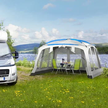 הוקרן ב-Outdoor אוהל החופה פופ – אפ מקלט עם יתוש, הגנת UV עבור קמפינג או בחצר האחורית – 14 x 12 מסך