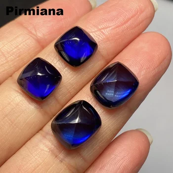 Pirmiana כחול רויאל מעבדה ספיר אופנה Sugar Loaf צורה אבני חן עבור Diy התכשיטים