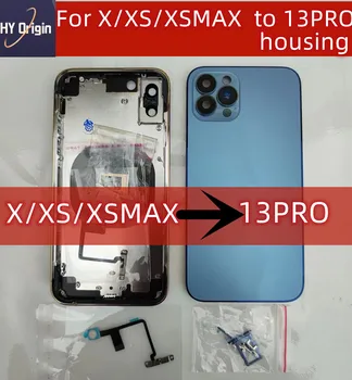 X/XS/XSMAX 13 Pro דיור X עד 13 Pro דיור XS 13 Pro חזרה DIY הכיסוי האחורי דיור הסוללה באמצע מסגרת Replacem