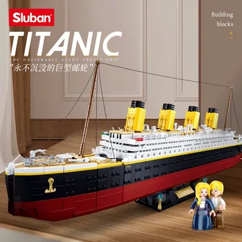 2022 גדול טיטניק לטביעה ענק שייט RMS הסירה העיר אבני הבניין דמויות DIY תחביבים צעצועים חינוכיים לילדים