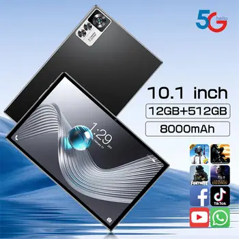 אנדרואיד 13 Tablet PC 12S Pro 10.1 אינץ מסך HD זיכרון RAM:6/8/12GB-ROM:128/256/512GB עם תמיכה במקלדת כפול כרטיס הגירסה העולמית