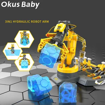הידראולי רובוט מכני יד Diy 3In1 התאספו לחקור ילדים ניסוי מדעי ההנדסה צעצועים חינוכיים להגדיר עבור ילדים