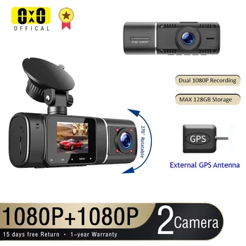 מצלמה כפולה לרכב מקף מצלמת רכב Dvr Registrator Full HD 1080P וידאו הקלטה הכניסה פנימה בקתה המצלמה עבור נהגי מוניות.