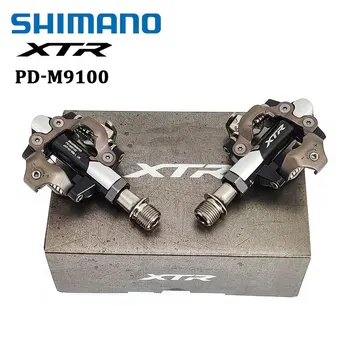 Shimano MTB אופני פדלים XTR PD-M9100 XT נעילה עצמית דוושת עם SH51 מגינים על אופניים הרים קרוס קאנטרי מירוץ רכיבה על אופניים חלקים