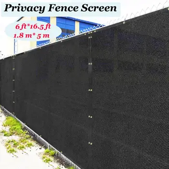 1.8 x 5m שחור גדר הפרטיות מסך שמשות כיסוי רשת רשת בד בבד עצרו את השכן רואה דרך לעצור את הכלבים נובחים.