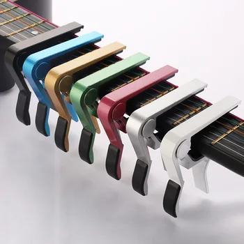 אוניברסלי קאפו גיטרה אביזרים שינוי מהיר קלאמפ מפתח אלומיניום סגסוגת מתכת אקוסטית קלאסית גיטרה קאפו לגיטרה חלקים