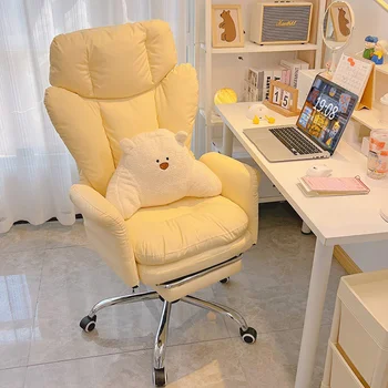 נוח ורך ארגונומיה ספה כסא מחשבים ביתיים השינה כיסא יחיד משענת שידור חי סובבים הכסא במשרד