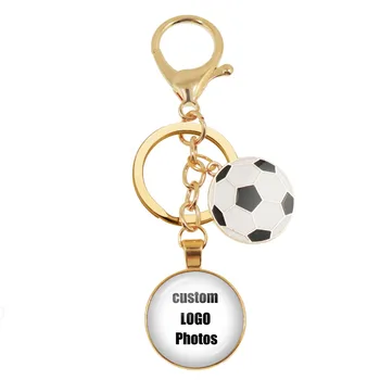 מותאם אישית הכדורגל לוגו תמונה מחזיק המפתחות האהוב קבוצת ליגת כדורגל כוכב בדגל הלאומי מחזיק מפתחות מתנה עבור חובבי כדורגל