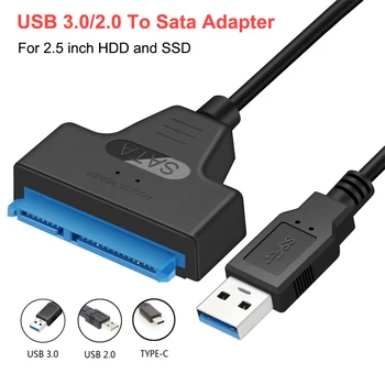 USB C SATA 3 כבלים Sata-USB 3.0 כבל מתאם עד 6 Gbps תמיכה 2.5 אינץ ' חיצוני SSD דיסק קשיח כונן קשיח 22 Pin Sata III עבור PC