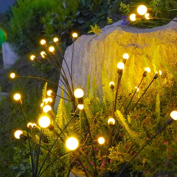 LED אורות השמש חיצונית גחלילית אורות עמיד למים קישוט הגן חיצונית הדשא LED מנורות חצר פטיו מסלול עיצוב