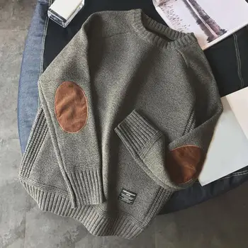 2023 לגברים סוודר סוודר סתיו אופנה חדשה מזדמן רופפת עבה O-צוואר צמר סרוגים Oversize Harajuku אופנת רחוב סריגים