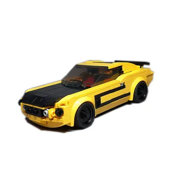 MOC - 76901 חדש צהוב קטן מכונית ספורט הרכבה החדרת בניין מודל 246 חלקים אבני בניין עבור ילדים בנים מתנה צעצוע