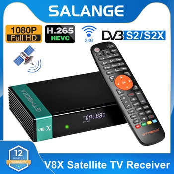 V8X טלוויזיה בלוויין מקלט Full HD V8X DVB-S2 הביתה Mini DVB S2X ACM/multi-stream תמיכה GT UI CA חריץ כרטיס ה. 265 WiFi מובנית