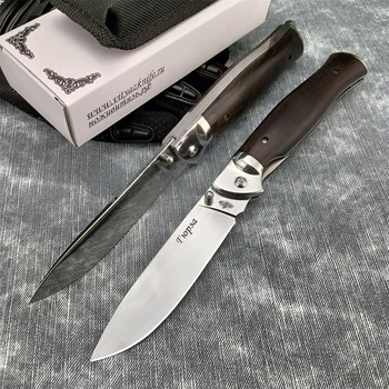 רוסיה החדשה סגנון EDC נירוסטה מתקפלת סכין בכיס ידית עץ טקטי הגנה עצמית כלי חיצוני ציד קמפינג הסכין