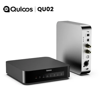 Quloos QU02 USB גשר USB אודיו דיגיטלי ממשק SPDIF AES/EBU I2S תמיכה DSD512