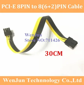 PCI-E PCIe PCI Express 8Pin 2*4pin הנשים 8Pin ( 6+2 ) פינים זכר מתאם GPU של כרטיס המסך כבל החשמל 18AWG 30 ס 