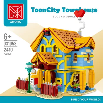 מורק 031053 קריקטורה העיר אוהב וילה דגם מודולרי Street View סדרה קטנה של חלקיקים הרכבה, צעצועים אבני הבניין בנים מתנה