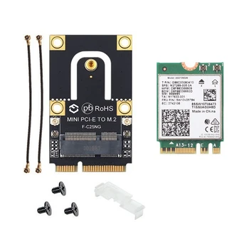 M. 2 Mini PCI-E מתאם עם WiFi 6E AX210 כרטיס אלחוטי 5374Mbps 802.11 AX 2.4 G/5Ghz/6Ghz BT5.2, Mini PCIE