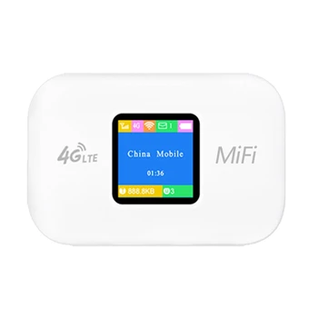 4G רשת אלחוטית Wifi נתב כיס נתב Wifi עם צבע מסך 150Mbps 3000 Mah 2.4 G Wifi נתב עם חריץ לכרטיס ה-Sim