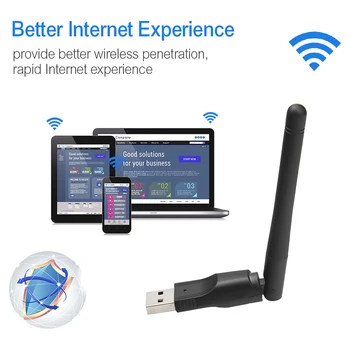 מתאם Wifi USB אנטנת Wifi כרטיס רשת Wi-fi כרטיס מתאם Wi-fi מתאם Ethernet Wifi Dongle MT7601 חינם מנהל ההתקן עבור שולחן העבודה