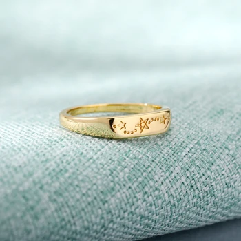 פלדת אל-סטיל טבעות כוכב בוהמי האצבע טבעות לנשים אופנה כוכב זהב רסיס צבע של נשים טבעת תכשיטים מתנה Whosale