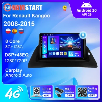 NAVISTART עבור רנו Kangoo 2005-2018 רדיו במכונית Autoradio מולטימדיה וידאו, BT, נגן ניווט GPS אנדרואיד 10 סטריאו לא DVD
