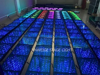 לתכנות נצנץ אינסוף מראה 3D LED הריקודים זכוכית משוריינת Led לרקוד לוח לחתונה דיסקו מסיבת בר
