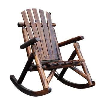 ריהוט גן מעץ כיסא נדנדה כפרי אמריקאי בסגנון כפרי עתיק משובח למבוגרים גינה גדולה רוקר כורסא נדנדה