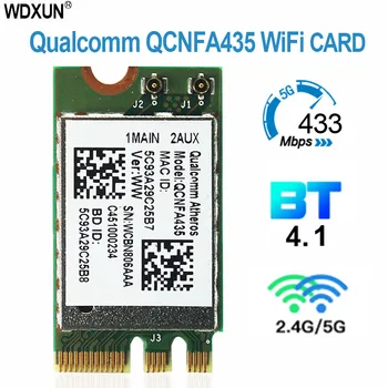 מתאם אלחוטי כרטיס QCA9377 QCNFA435 QCNFA 435 802.11 AC Bluetooth 4.1 433M 2.4 G/5G WIFI כרטיס WLAN