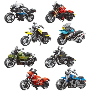 רכב ספורט אופנוע מודל אבני הבניין הרכבה מהירות גבוהה טק הרכב לבנים צעצועים חינוכיים מתנות עבור בנים ובנות